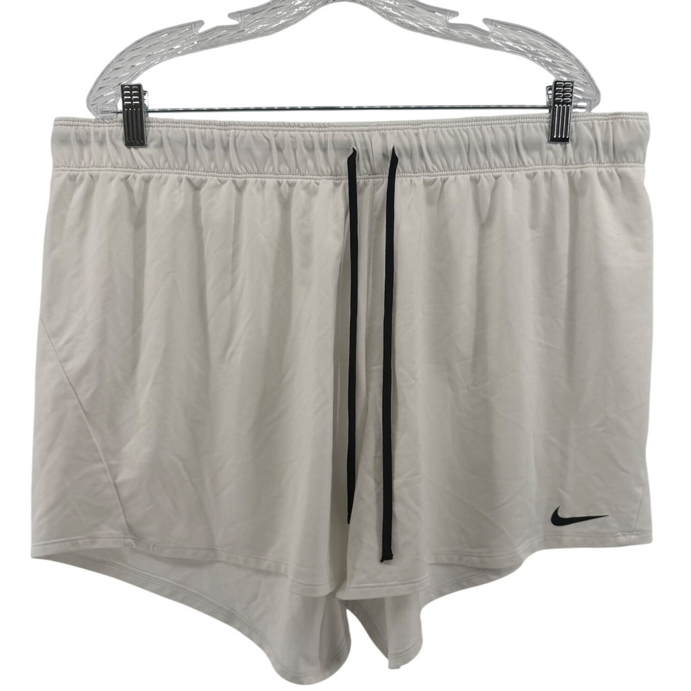 Nike Dri-FIT Men 3XL Light Bone White Training Athletic Shorts 923246-100